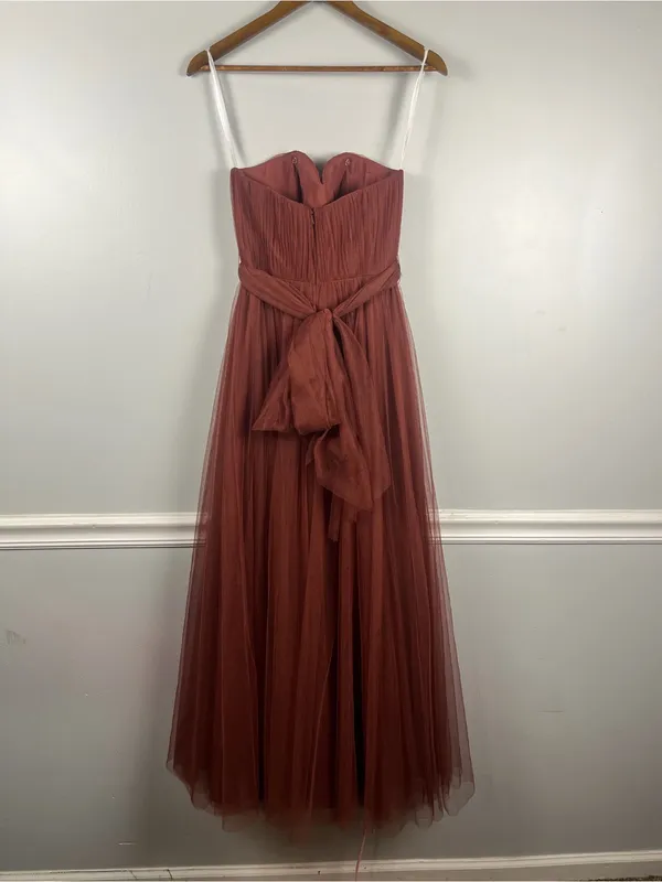 Revelry Rosalie Tulle Convertible Dress in cinnamon rose size 2 strapless - Image 7
