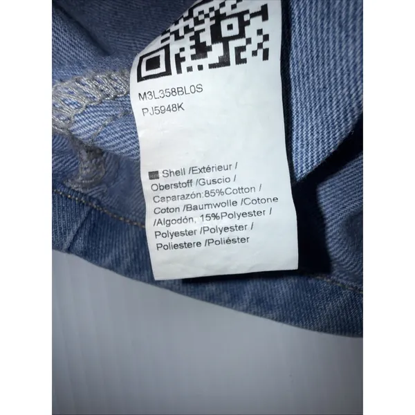 Ladies Blue Denim Sleeveless Jumper‎ Dress Medium Side Button Front Pockets - Image 7
