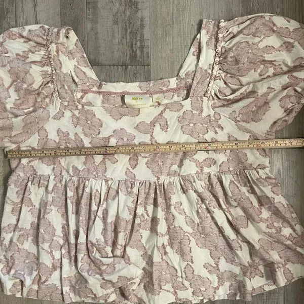 Maeve by Anthropologie Batia Textured Babydoll Top size LP - Image 6