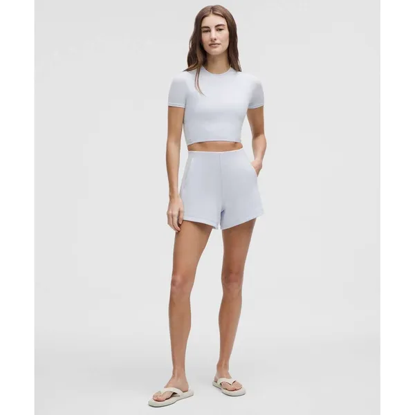 Lululemon Softstreme Kick-Flare Mid-Rise Short 4" Starch Blue Size 14 - Image 2