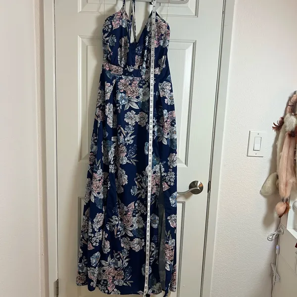 Parisian Works Pink and Blue Maxi Sundress Sleeveless Size 6‎ Tall US - Image 7