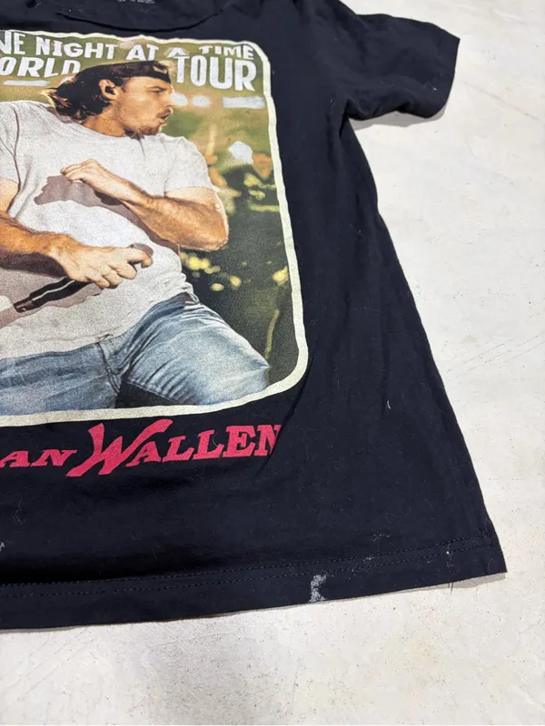 Morgan wallen Black 'One Night at a Time' Tour Tee small - Image 2