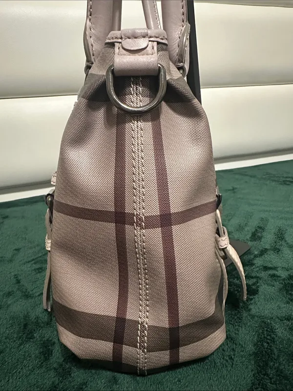 Burberry Northfield Convertible Tote Smoked Check Coated Canvas - Image 6
