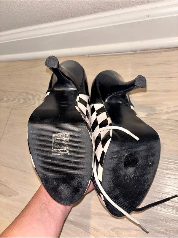 Funtasma by Pleaser Harlequin-03 Checkerboard Heels - Image 7