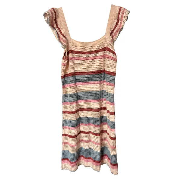 Rails‎ June Crochet Rainbow Mini Dress Size Small - Image 5