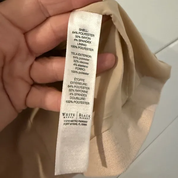 White House Black Market Tailored Sleeveless Vest in Light Beige NWT - Image 3