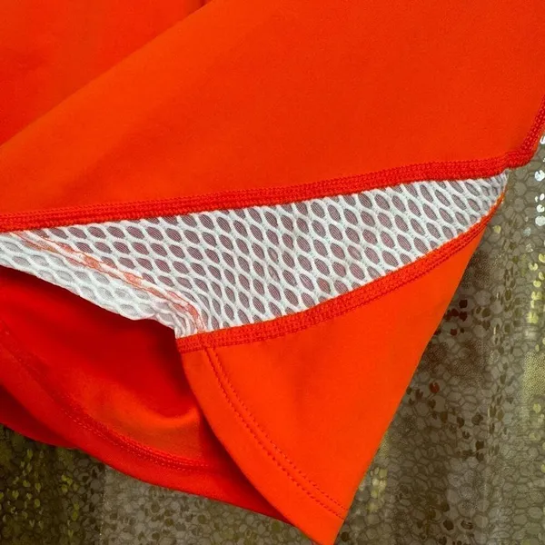 Free People Movement Space Race Orange Bike Shorts Medium NWOT - Image 3