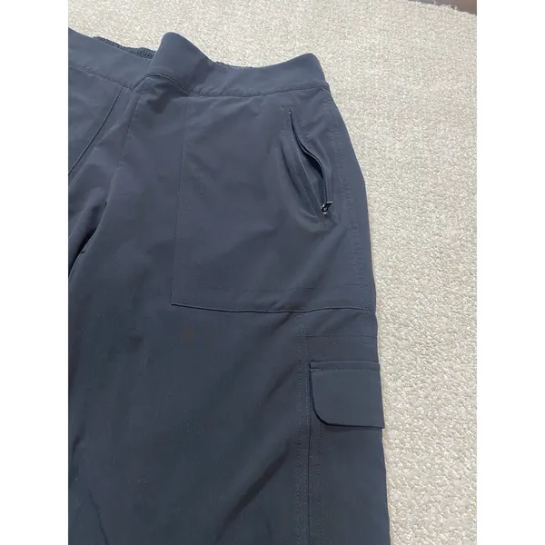 Athleta Pants Womens 12 Black Cargo Stretch Joggers Athletic Outdoor Zip Pocket - Image 6