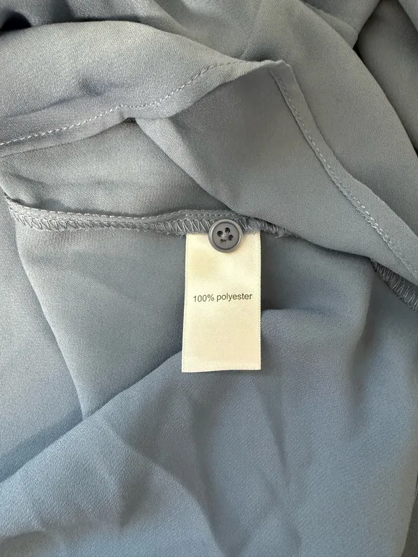 Maurices Delton Blouse Solid Light Blue Button Back Long Sleeve - Image 11