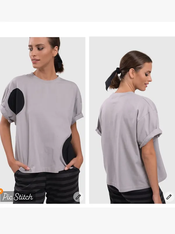 Alembika Urban Boxy Tee Moon Gray Size M - Image 2