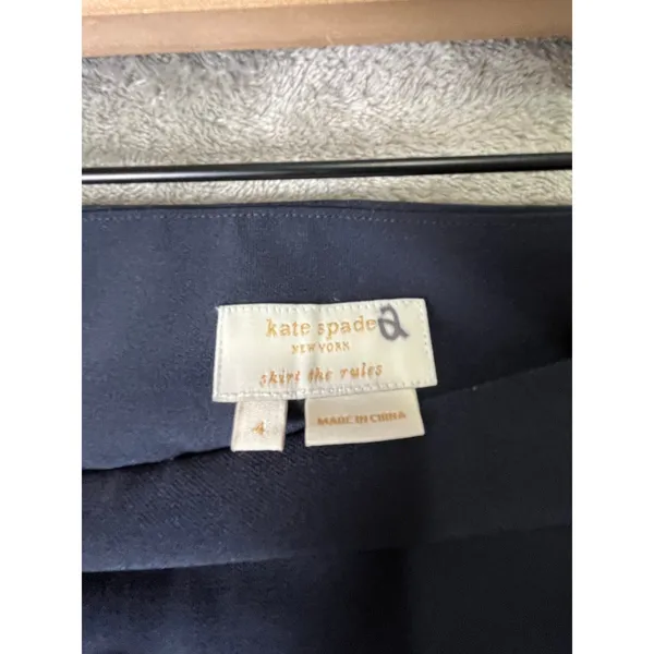 Kate Spade Studded A-Line Mini Skirt Navy Blue Size 4 Preppy Classic - Image 5