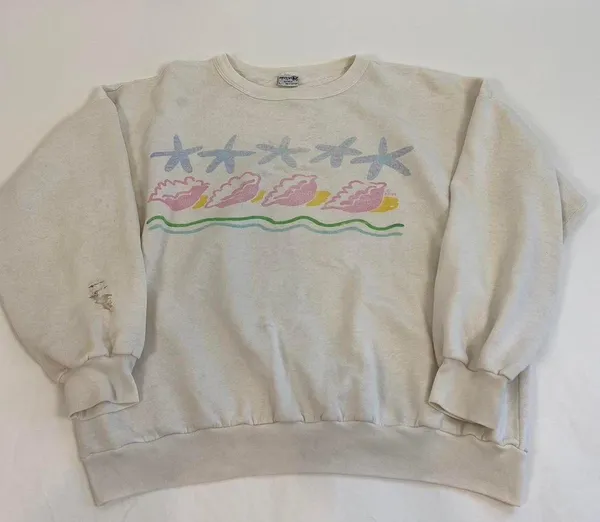 Vintage Down Under Crewneck Lightweight Material White Size L - Image 4