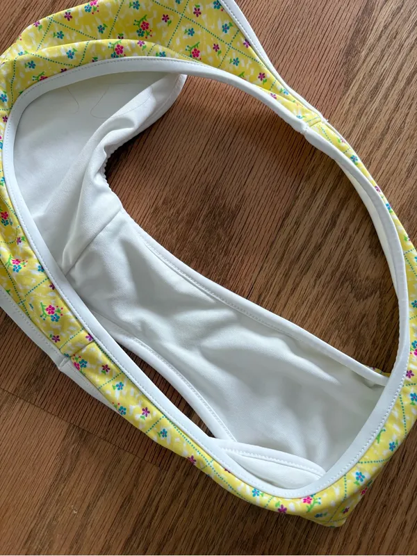 Frankie's Bikinis Yellow Floral Triangle Bikini Set - Image 3