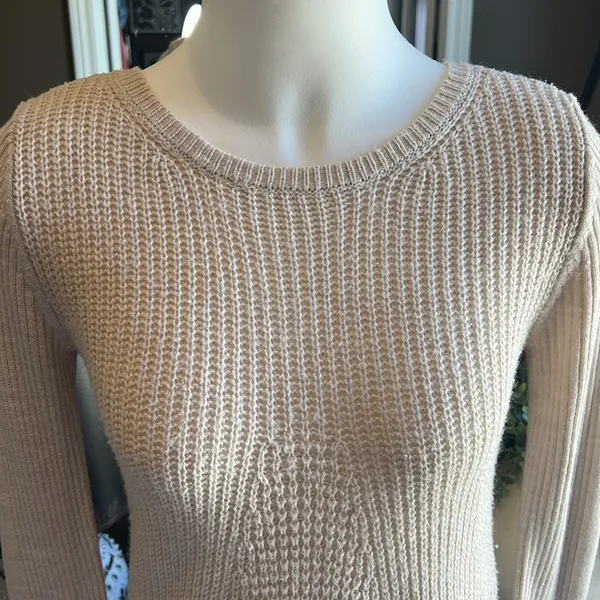 ROMEO + JULIET COUTURE Beige Sweater Dress Small - Image 5