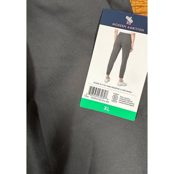 Modern‎ Ambition Pleated Front Pull On Ponte Knit Pant Volcanic Ash XL - Image 3