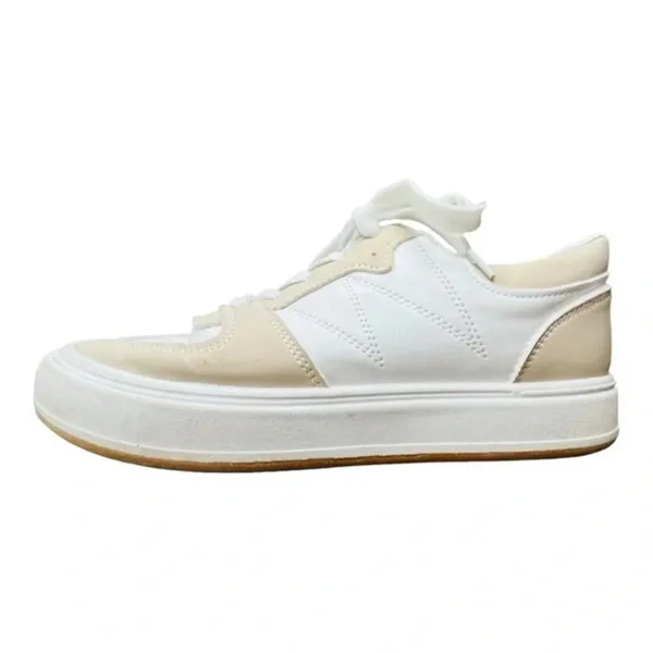 Bafa Bafa Low Top Platform Sneakers Women Size 8‎ White Tan Casual Shoes - Image 4