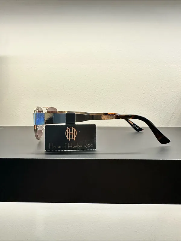 House of Harlow 1960 Gold Frame with Brown Gradient Lenses Women's Sunglasses - Image 2