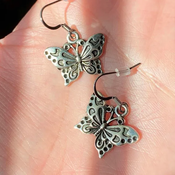 Handmade simple butterfly earrings 🦋 - Image 3
