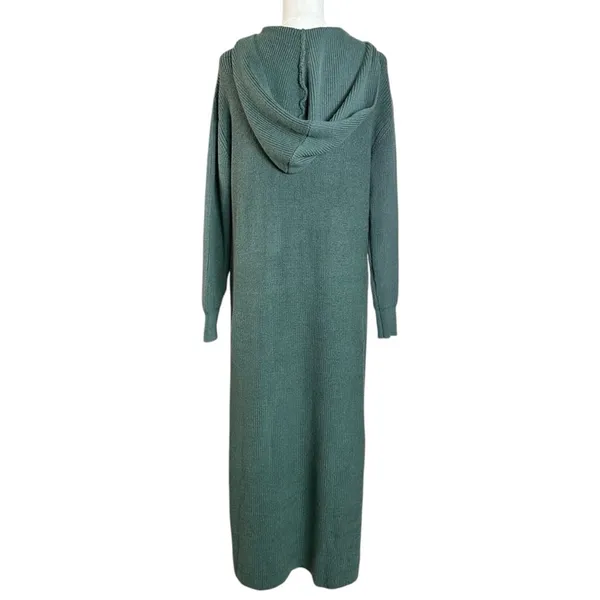 Free People Beach Free-est Claudia Hooded Sweater Midi Dress in Dried Pine Small - Image 6