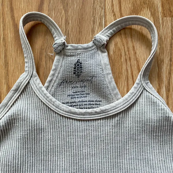 NEW Free People FP Movement Happiness Runs Crop Tank in Stone Eagle - XS/S - Image 5