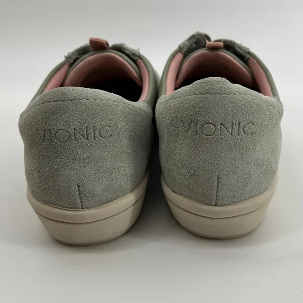 Vionic Karigan Casual Comfort Lace-Up Slip On Sneaker Sage Women 5 Leather Suede - Image 4