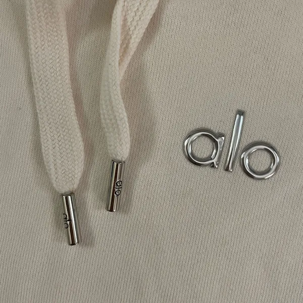 Alo Yoga NWT Accolade Hoodie Sweatshirt Ivory Color Size XL - Image 6