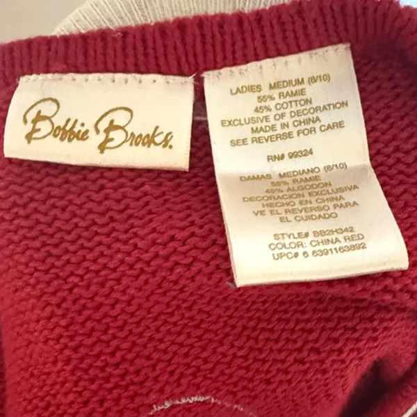 Bobbie Brooks Red Snowman Ugly Christmas Sweater Vest Women’s M Holiday Festive - Image 3