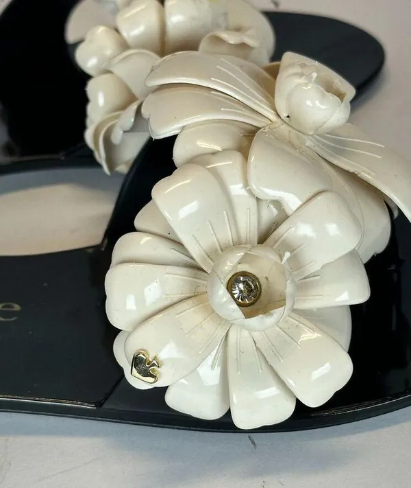 KATE SPADE New York Women's Jaylee Size 7 Cream Floral Flip Flop Sandals NWOB - Image 5