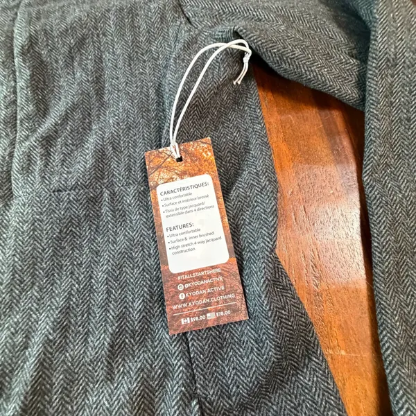 Kyodan Outdoor Womens Herringbone Quarter Zip Pullover Grey Large NWT Gray - Image 4