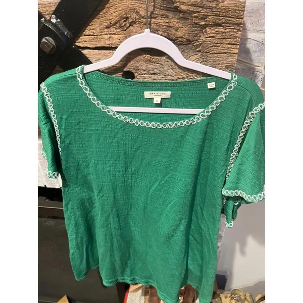 Max studio green‎ shirt woman’s 2XL - Image 2