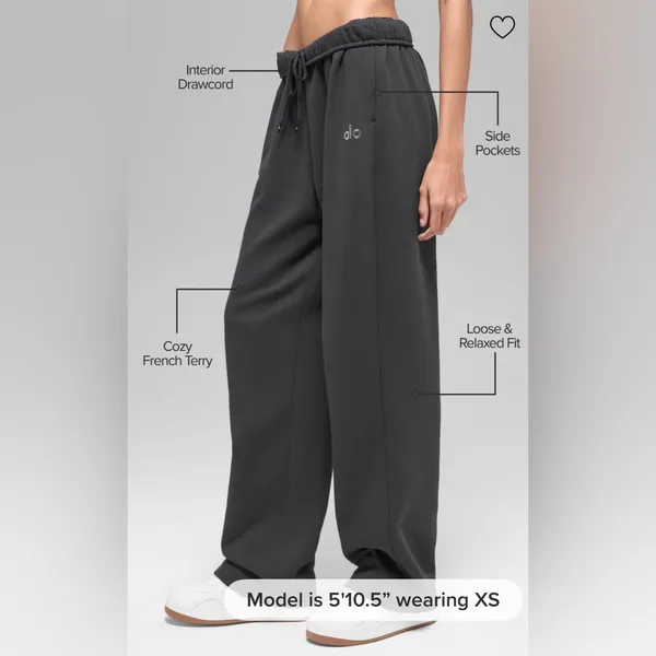Alo Yoga NWT Accolade Straight Leg Anthracite Grey Color Size S - Image 3