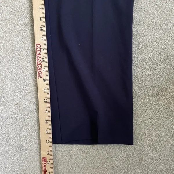 J. Crew Mid-Rise Cropped Dress Pants Navy Blue Workwear Women's Size 6 - Image 10
