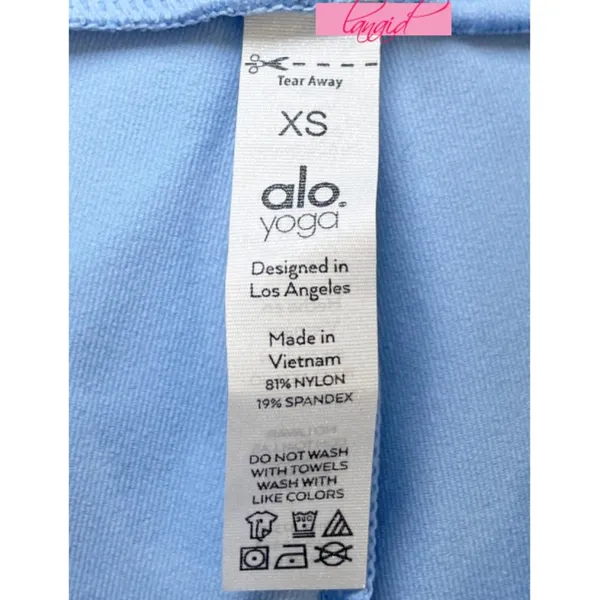Alo Airbrush High-Waist Cinch Flare Legging Tile Blue Tie-Up Corset Lace Hi-Rise - Image 16