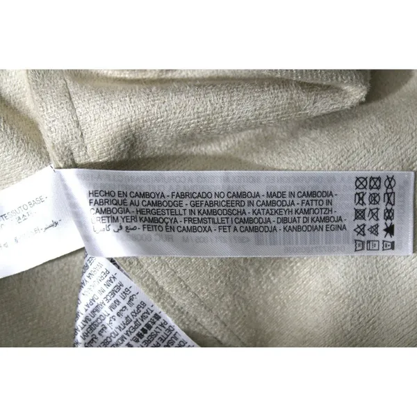 ZARA Ice Faux Leather Tunic Dress‎ Cream Tan Midi Shift Dress Pockets Medium - Image 9
