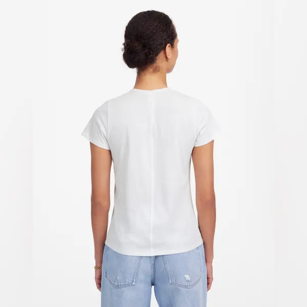 NWT Madewell Womens Essential Slim Tee Short Sleeve Lightweight Cotton White S - Image 2