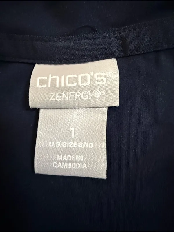 Chico's Navy Hooded Zip Jacket - Image 6