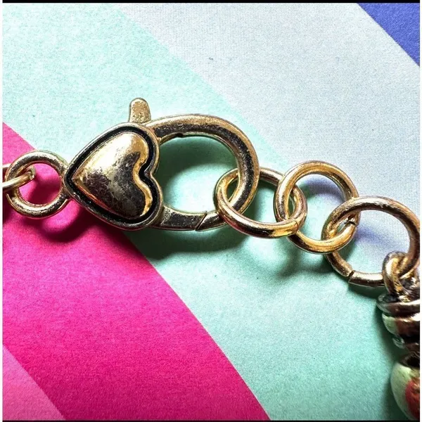 Three toned “R” initial charm bracelet Gold - Image 11