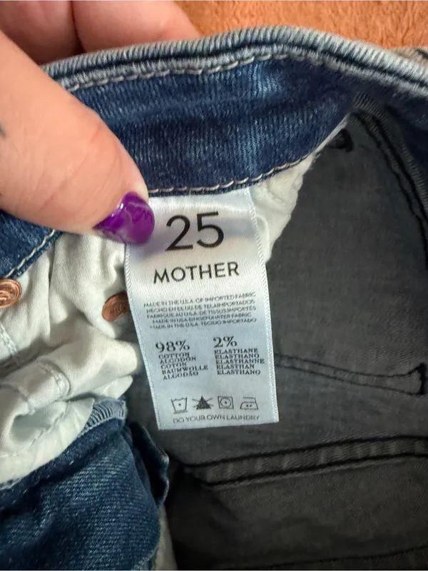 MOTHER The Looker Ankle Fray Jeans Women’s Size 25 Light Wash - Image 7