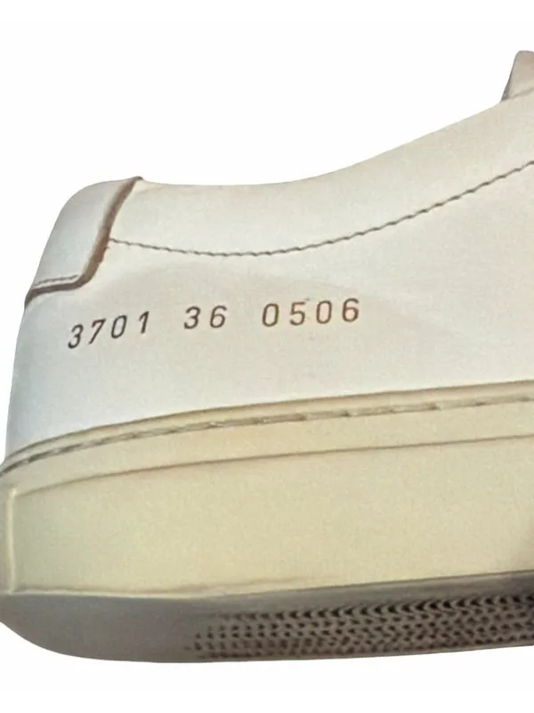 Common Projects Achilles Low White 3701 EU 36 US 6/6.5 Womens Sneakers Preppy - Image 3