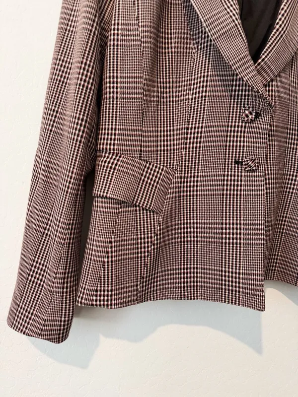 White House Black Market Plaid Signature Blazer Plus Size 14 Academia Corporate - Image 3
