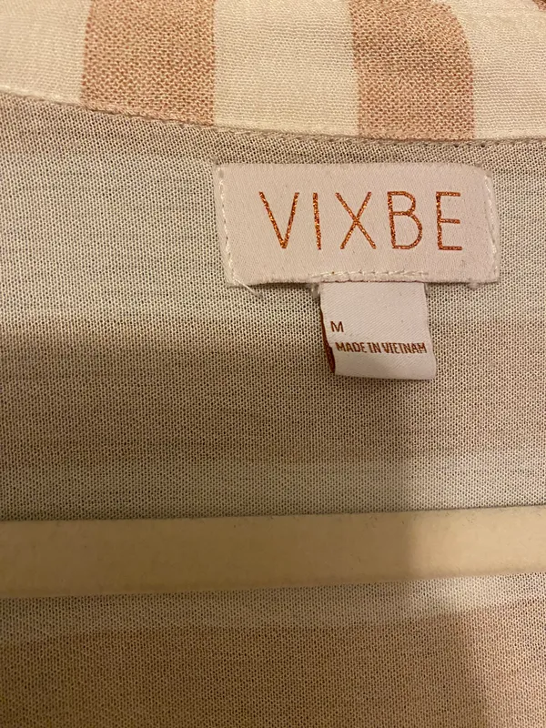 Stitch Fix Pink & White Striped Button Up Shirt - Image 4