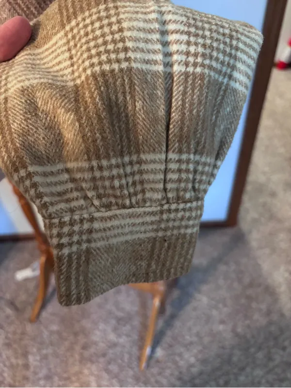 Pink Lily Brown and Cream Plaid Jacket- Women’s Size Small - Image 6