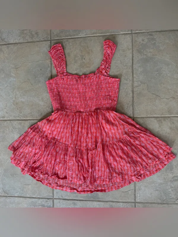 Free People Sweet Annie Mini Dress in Pink Combo Size Medium - Image 6