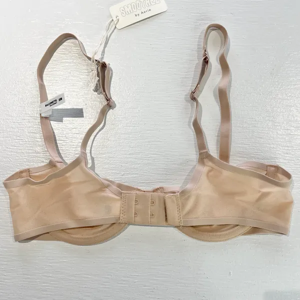 Aerie New SMOOTHEZ Mesh Unlined Underwire Balconette Bra Sands Size 32B - Image 12