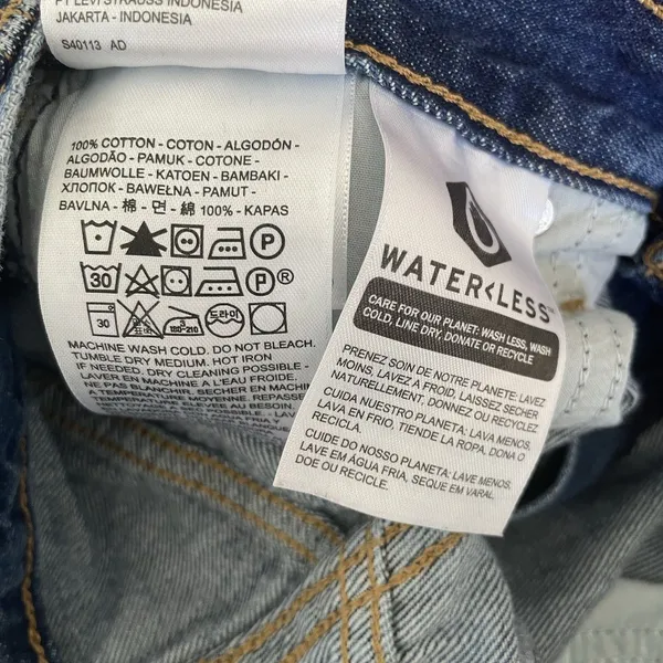 Levi's High Waisted Straight Denim Jeans Distressed Blue Women's Size 25 - Image 8