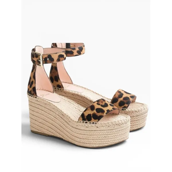 J.Crew Leopard Print Espadrille Wedge Sandals - Women's 6 - Image 3