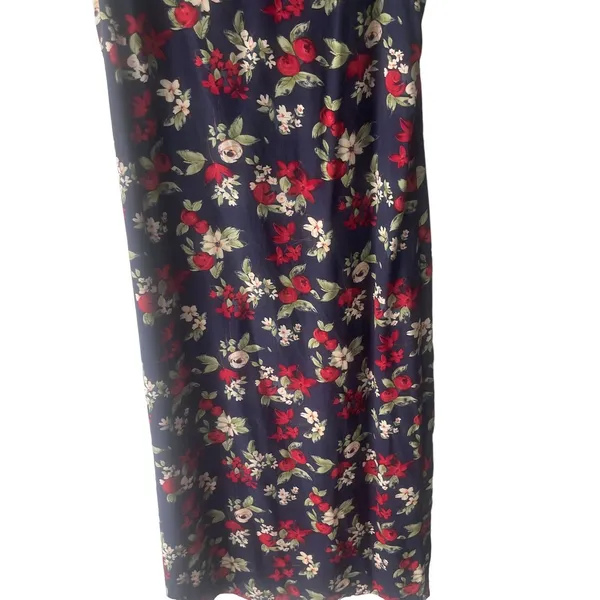 Ease Sport Vintage Size‎ 8 Blue Floral Linen Blend Dress & Cardigan Cottage - Image 9