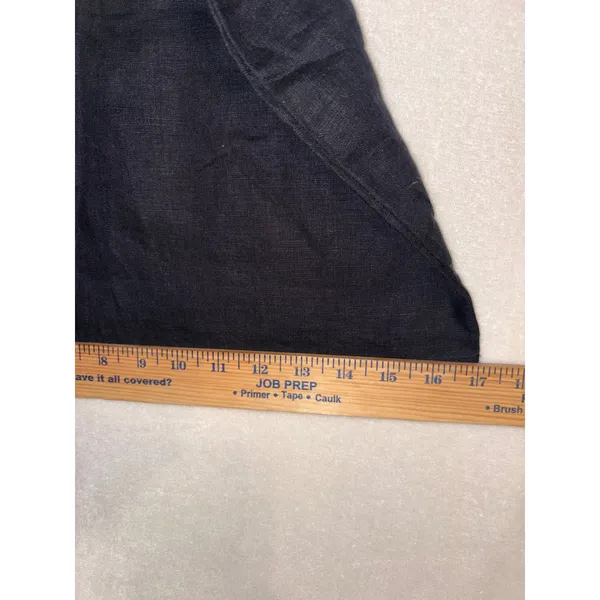 Anthropologie Pleated Culotte Trousers Black 100% Linen Wide Leg Cropped NWT Med - Image 11