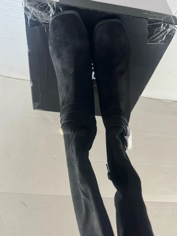 DV Dolce Vita Women's Finnian Black Knee High Block Heel Boots Size 7 Wide calf - Image 7