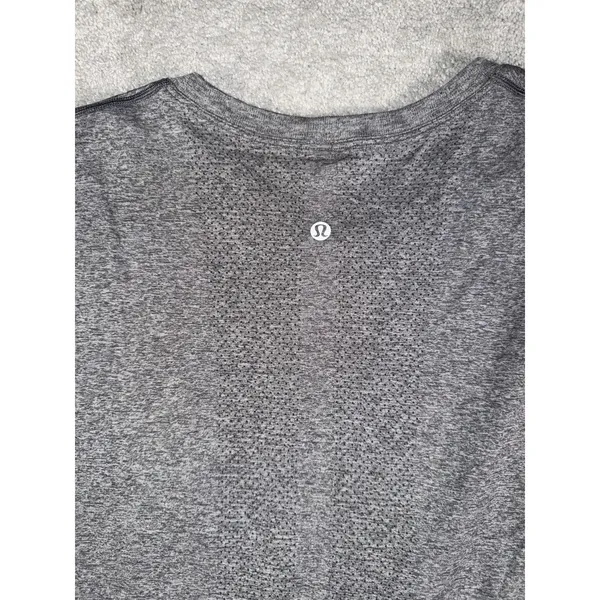 lululemon womens long sleeve gray running shirt heather gray 12 - Image 5